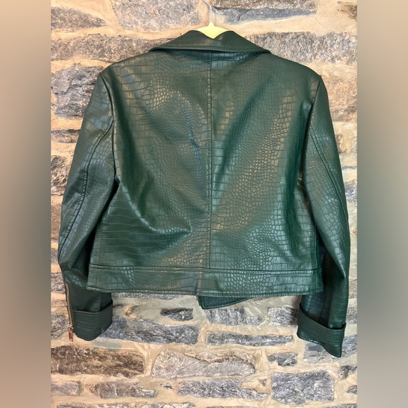 NWOT Ella Rafaella Faux Leather Jacket Medium Petite - Picture 4 of 4